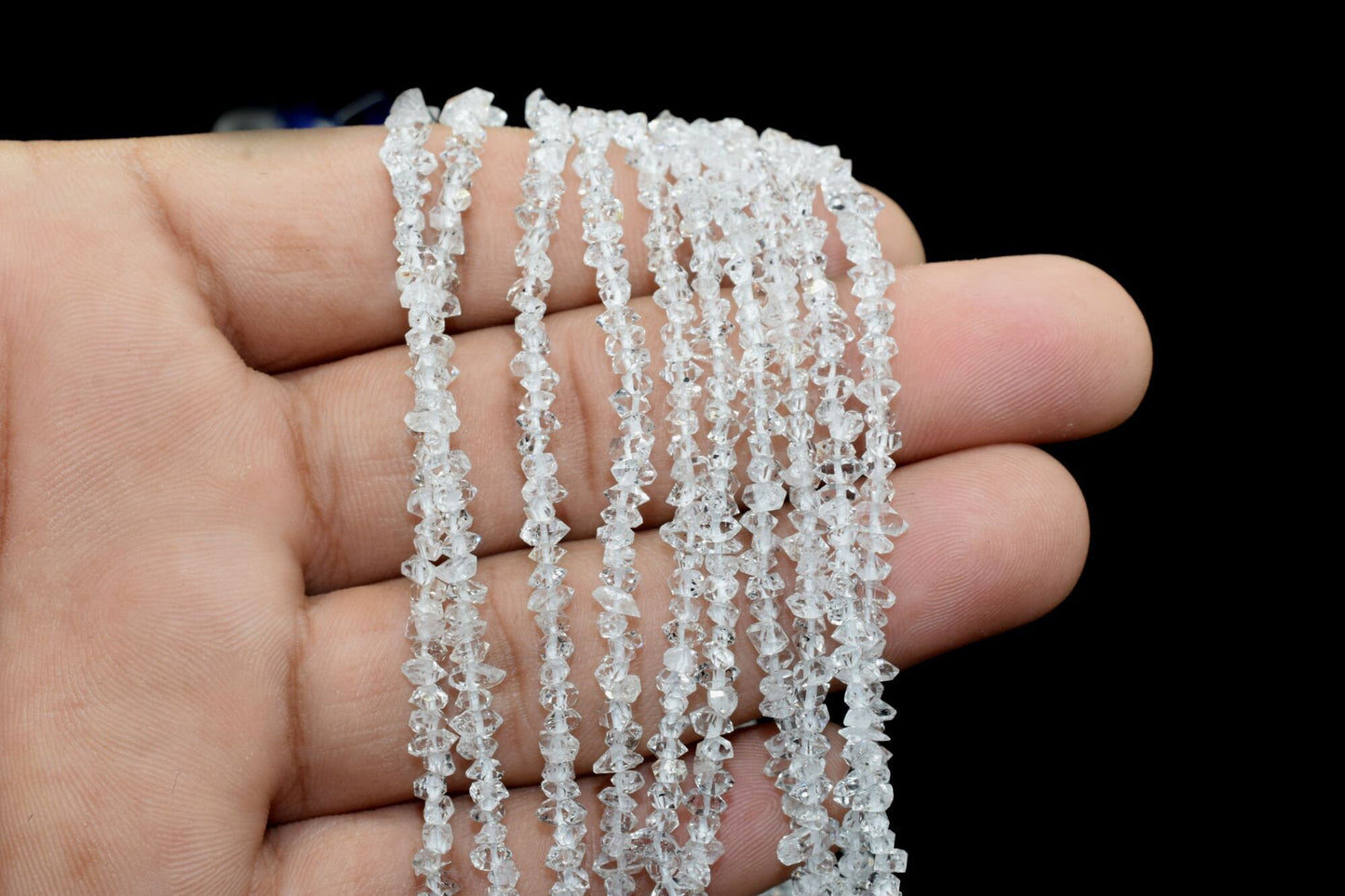 Sparkling Herkimer Diamond Quartz, Full Drill, Faceted Nuggets,Herkimer Diamond Nuggets stone,Herkimer jewelry making supplies and crafts