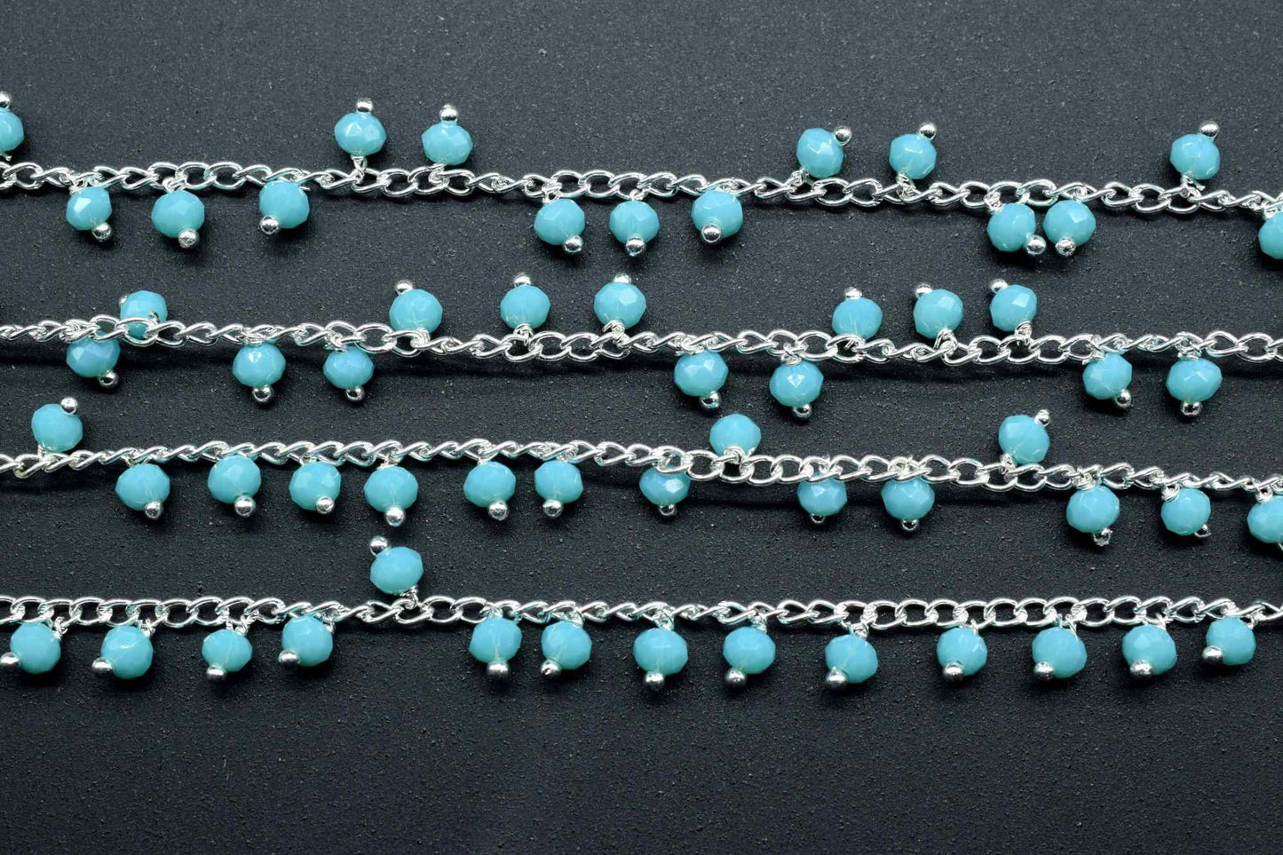 Turquoise Cluster Rosary,Turquoise Faceted Rosary Chain,Turquoise Dangling Chain,Unqiue Rosary Chain,Wire Wrapped Beads,Turquoise beadRosary