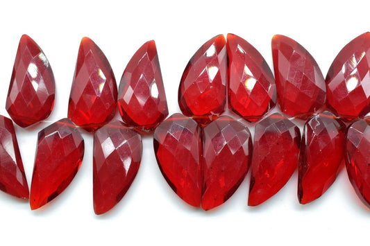 Garnet 10x20mm Horn shape beads,Shark Tooth Shape faceted beads, jewelry supplies,Garnet Briolettes,Top Quality Briolettes,Garnet tooth bead