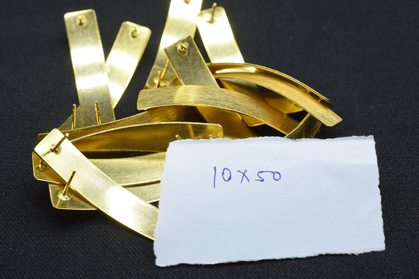 Gold plated brass earring post,Rectangle shape earring connector,Brass earring charms,Brass Earring findings jewelry,Brass Jewellery,B'Gift