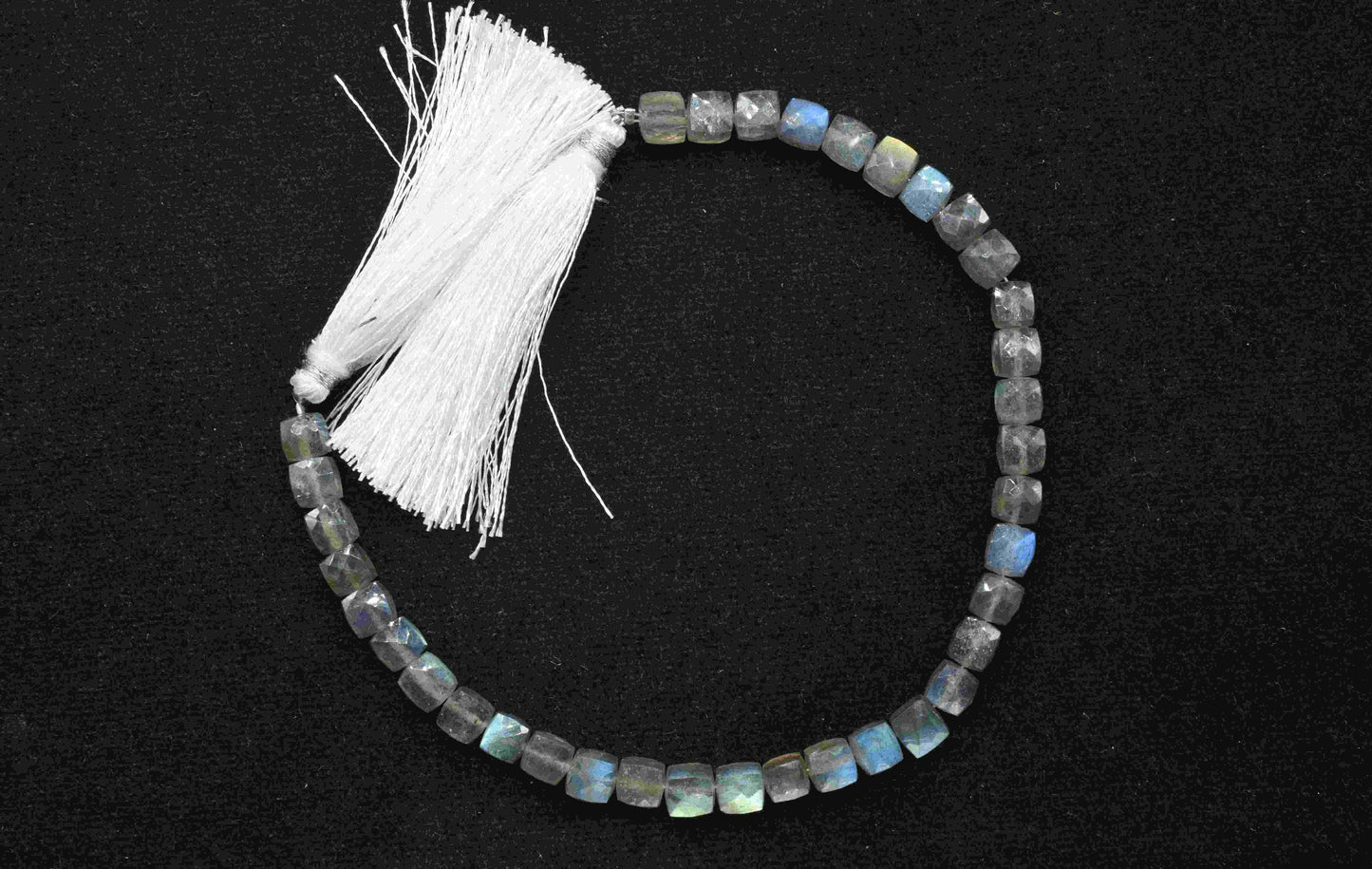 Labradorite 3D Box Briolettes,Natural Gemstone Faceted Box Strand,3D Square Shape Bead,Handmade Station Link,Labradorite Briolettes Beads,