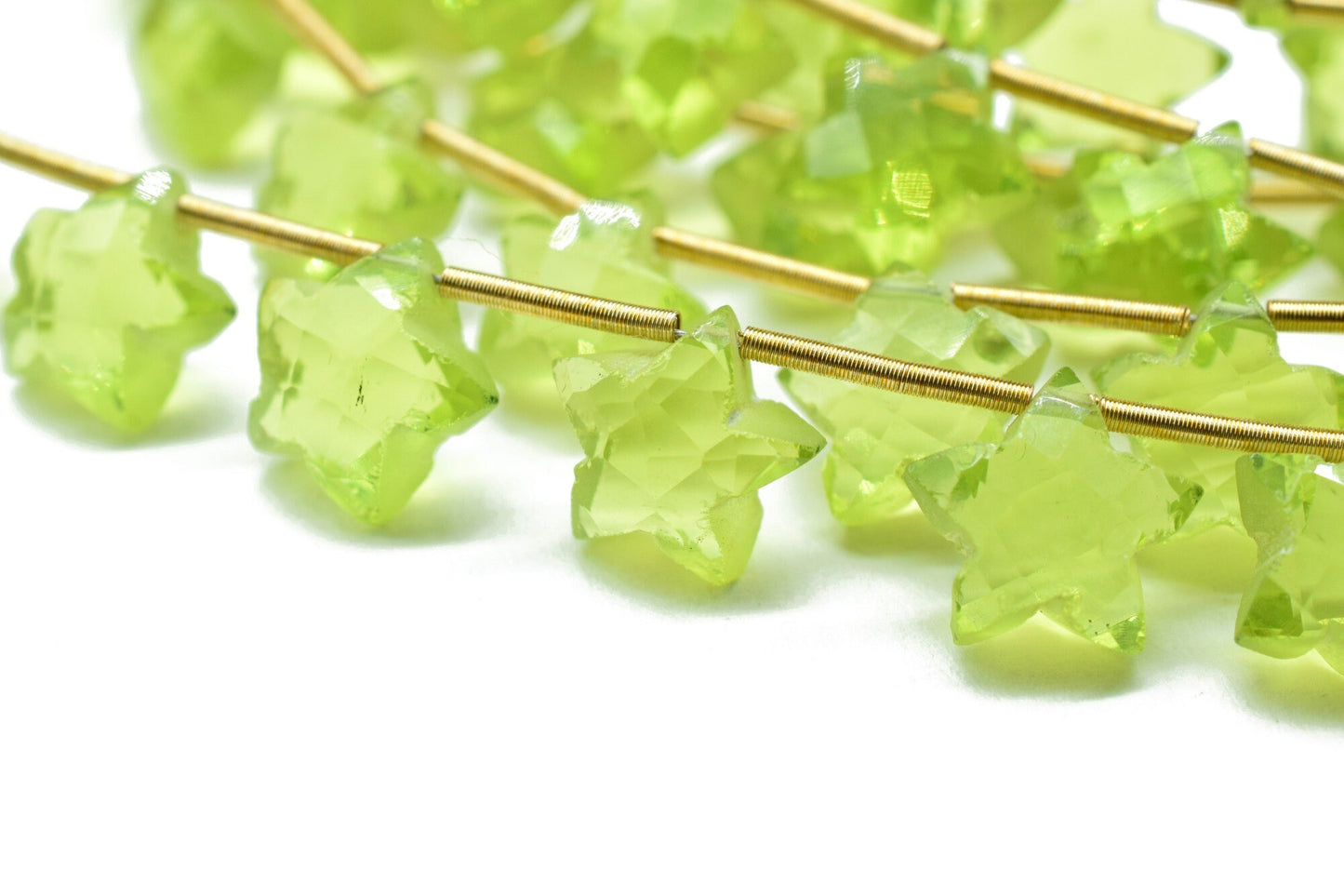 10 Pieces Excellent Quality Natural Peridot Carved Star Briolettes, Peridot Carved Shape Briolette Beads,Cut Stone Star Shape Briolettes