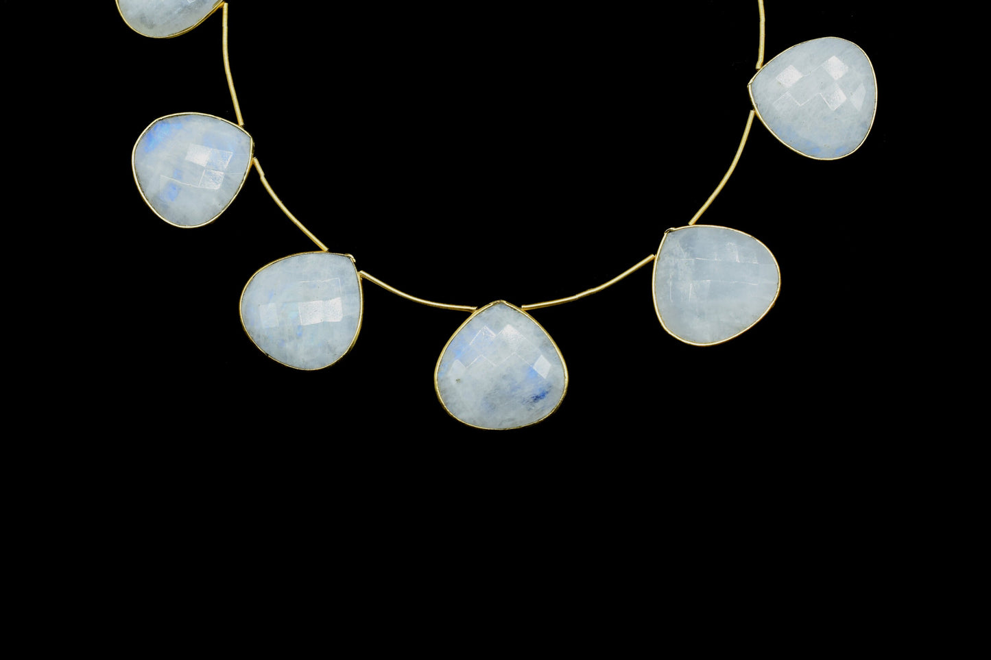 Moonstone 20mm heart shape bezel,Gemstone Drilled bezel,gemstone Charm,Faceted Gemstone JewelryMaking Component,