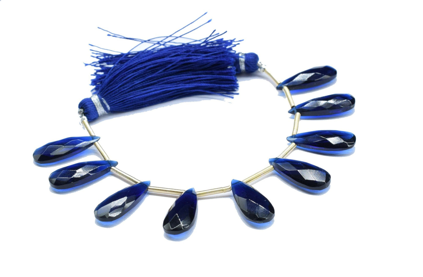 Blue kaynite Teardrop Briolettes,Blue Gemstone Teardrop Faceted Beads,kaynite 5 inch strand,Jewelry Making Supplies,kaynite Teardrop jewelry