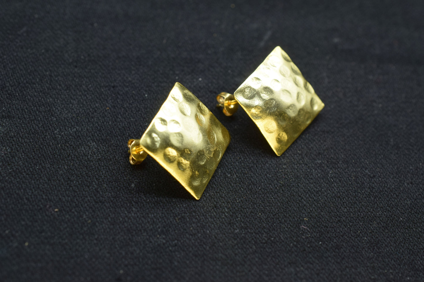 Brass Hammered earring post connector,18mm Square Shape Brass Earring connector,Brass Jewellery,Studs connector,Brass Earring,Wedding Gifts,