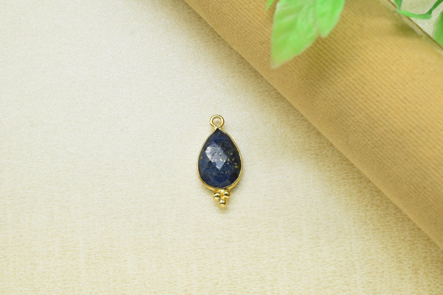 Lapis Lazuli 10x14mm teardrop shape Gold Plated bezel,Lapis pendant Handmade gold charm Jewelry,Lapis single Bail Brass Pendant Jewelry,Gift