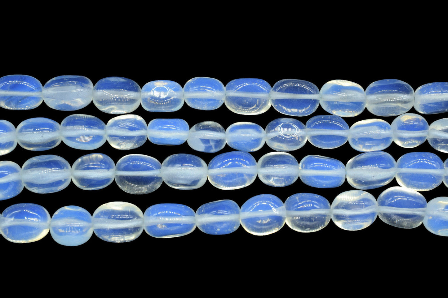 Opalite Smooth Oval Beads,Opalite Quartz Smooth Beads,Loose Beads for Jewelry Making,Opalite Plain Oval Beads,Opalite Smooth Nuggets Beads