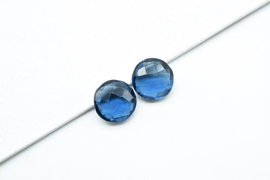 Iolite Quartz 10mm Coin Faceted Beads,Iolite Coins Shape Briolette,Faceted Coin Shape Beads,Natural Gemstone Coin Berad,Quartz Jewelry bead