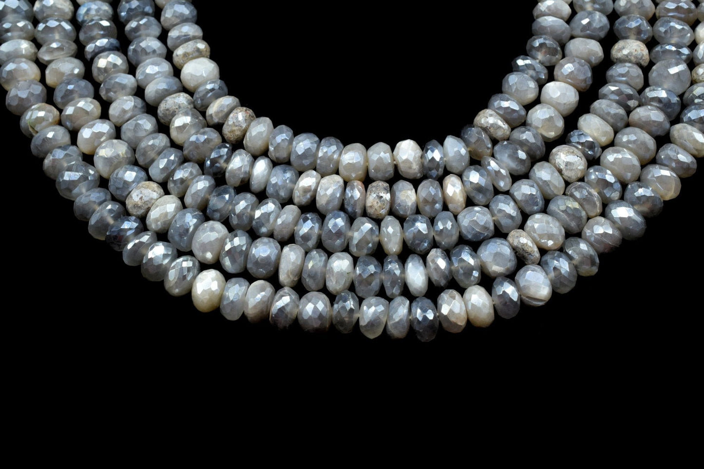 Labradorite Coated Faceted Bead,Silver Coated Bead,7mm To 8mm Labradorite Beads,Faceted Beads,Jewelry Making Craft,Labradorite Gemstone Bead