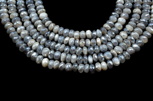 Labradorite Coated Faceted Bead,Silver Coated Bead,7mm To 8mm Labradorite Beads,Faceted Beads,Jewelry Making Craft,Labradorite Gemstone Bead