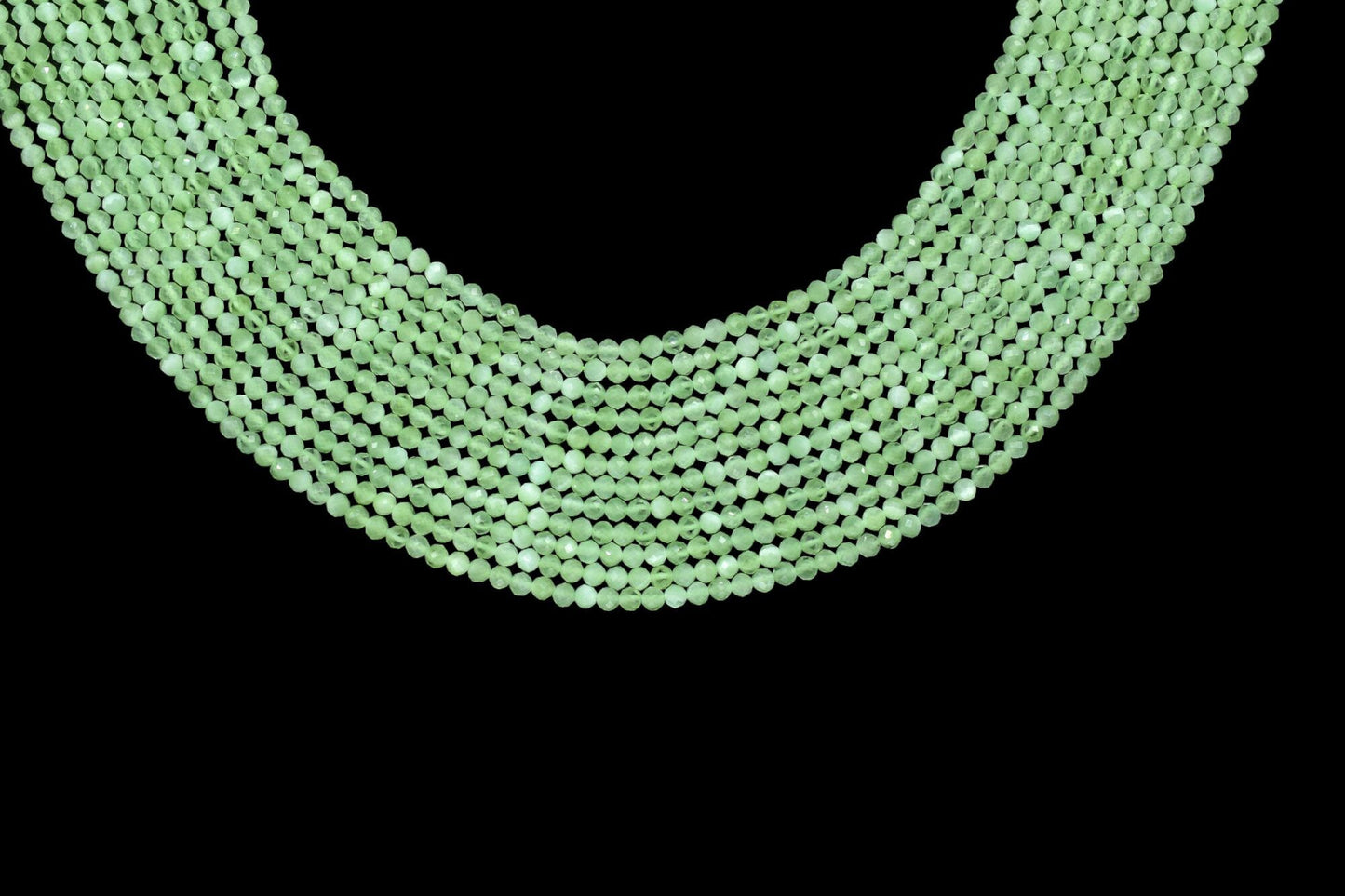 Prehnite AAA Faceted beads/Green Gemstone beads/Rondelle Beads/Jewerly Making Beads/Micro Cut Beads/Loose Gemstone Beads/Wholesale Beads
