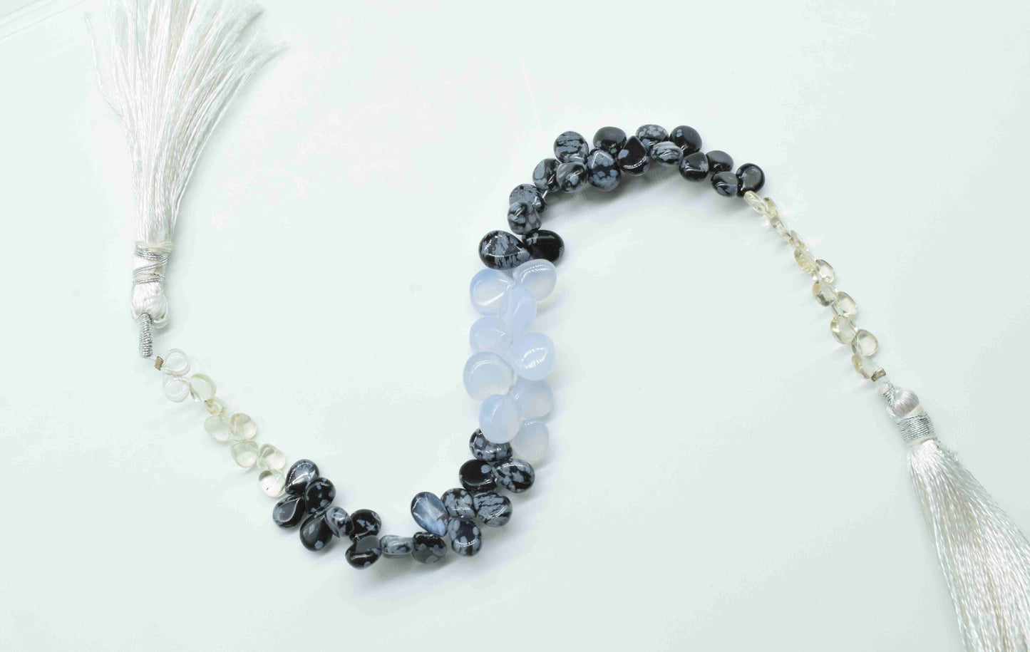 Dendrite Opal Teadrop Beads,Tiny Heart Shape Necklace,Multi Gemstone Smooth Briolettes,Handmade Beads jewelry,Station Link,loose Beads Gift