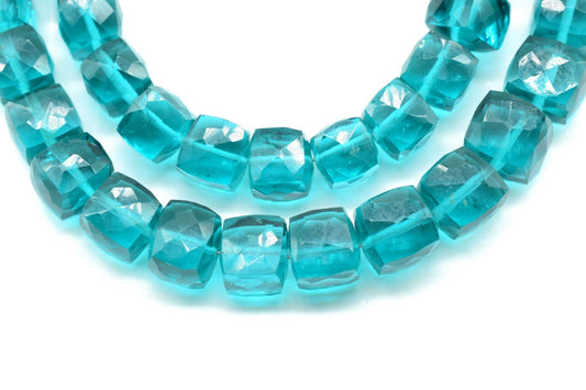 Neon Apatite Faceted Square Dice Cube,10mm Faceted Cube Beads,Neon Apatite Square Dice Beads,square Dice nugget,jewelry making beads,3D Box