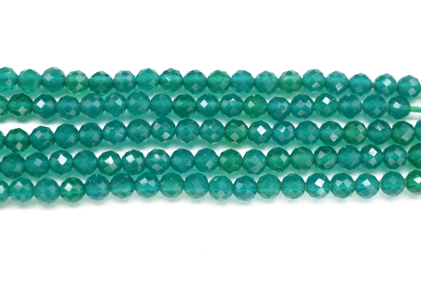 3mm Green Onyx Faceted Rondelle Beads,Onyx Faceted Beads Strand,Jewelry making beads,Natural Gemstone Beads,Green Onyx Beads Strand,