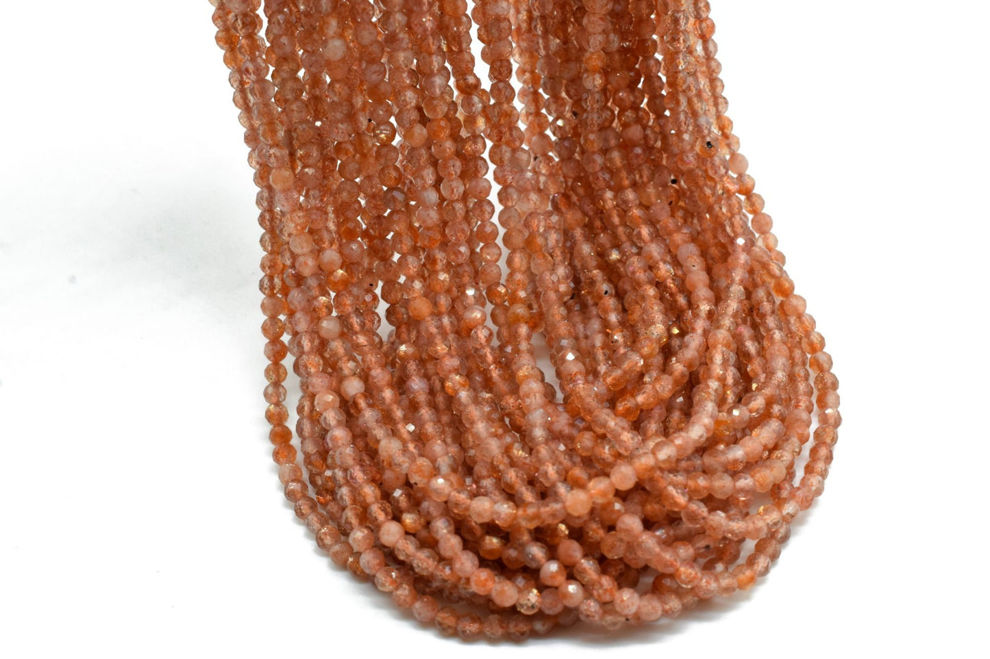 Natural Sunstone Faceted Beads,Jewelry Making beads,3mm rondelle beads,Gemstone faceted beads,13'' long bead strand,Sunstone Beads,AAA GRADE