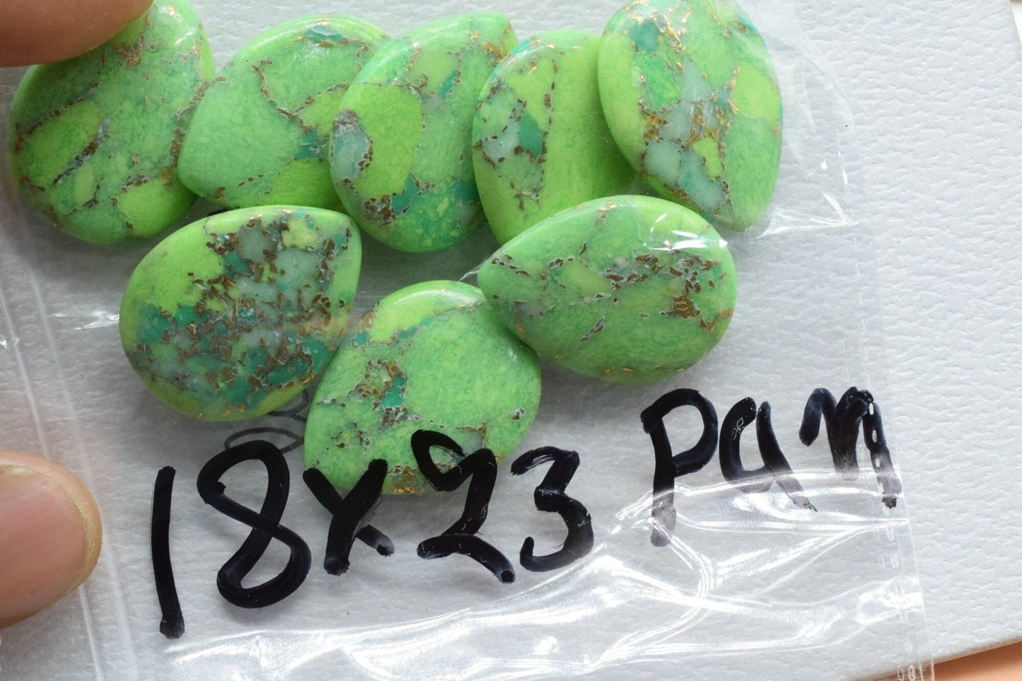 Green Copper Turquoise pear shape 18x23mm Briolette Gemstone for jewelry making,Oyster Copper Turquoise Beads,Green Copper Turquoise pendant