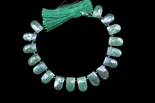 Natural Nephrite jade U Shape Briolettes,Green Gemstone Faceted Beads,Nephrite Beads strand,Micro faceted Beads,Nephrite strand jewelry