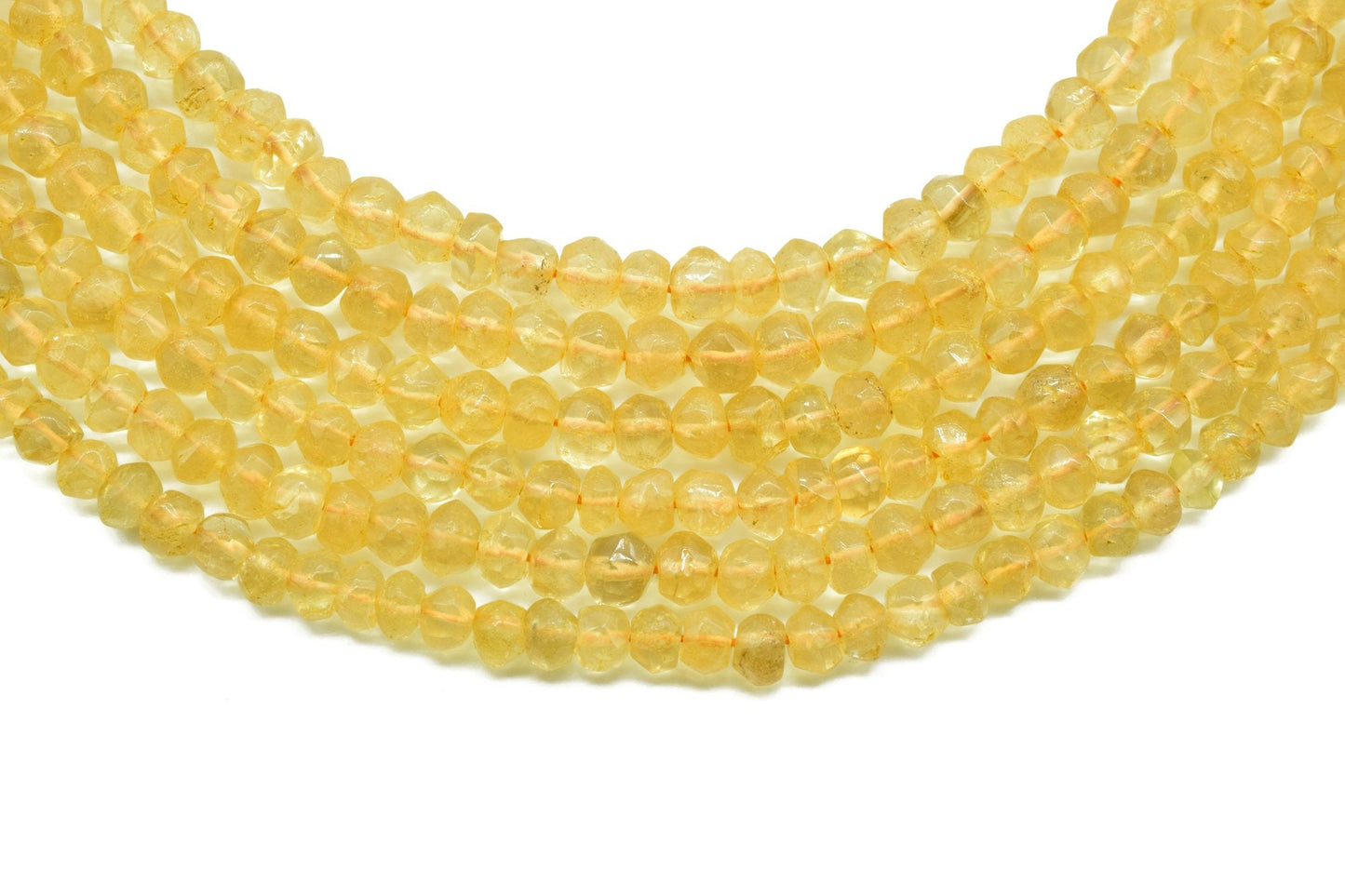 Citrine Beads | 3-5 mm Bead | 13 Inch Bead | Handcut Bead | Gemstone Bead | Jewelry Making | Round Bead | Stone Bead | Loose Bead | Gemstone