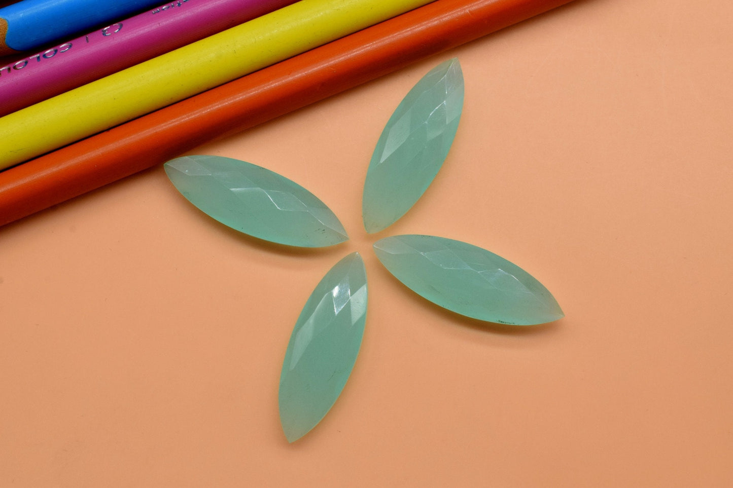 Aqua Chalcedony faceted marquise beads,10x30mm marquise briolettes,Spiky beads,jewelry making beads,Gemstone briolettes,fancy gemstones