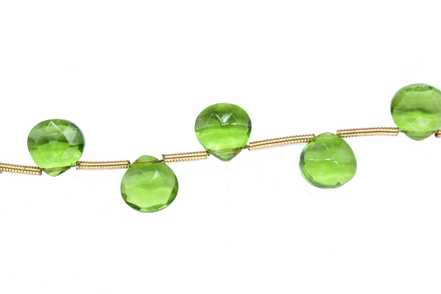 Peridot heart shape 10mm Briolettes,Natural Gemstone Olive Green Peridot,Faceted heart shape Briolettes,Drop Shape Beads for Peridot Jewelry