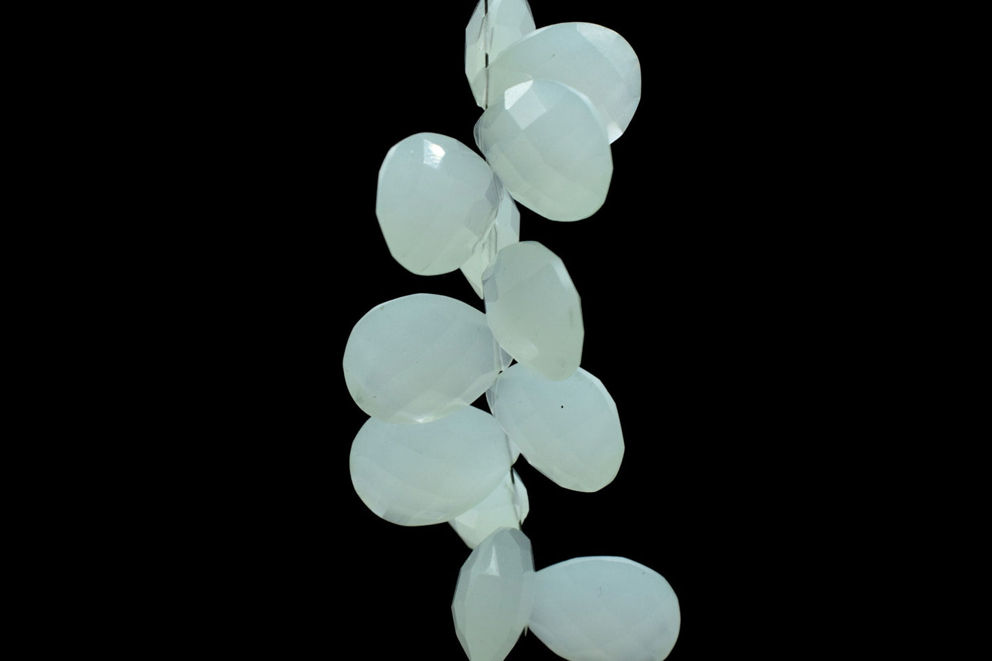 Aqua Chalcedony 10x15mm Faceted Pear Shape Briolettes,Jewelry Making Gemstone,Pear Shape Beads,AAA Quality Briolettes,Aqua Faceted Teardrop