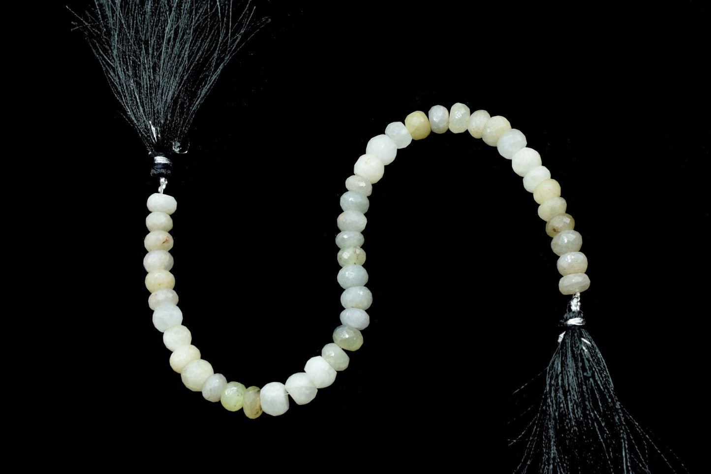 Natural White corundum  Faceted Rondelle Beads,White corundum Faceted Rondelle Gemstone Bead,7-7.5 mm Rondelle Beads, 8 Inch Strand Rondelle