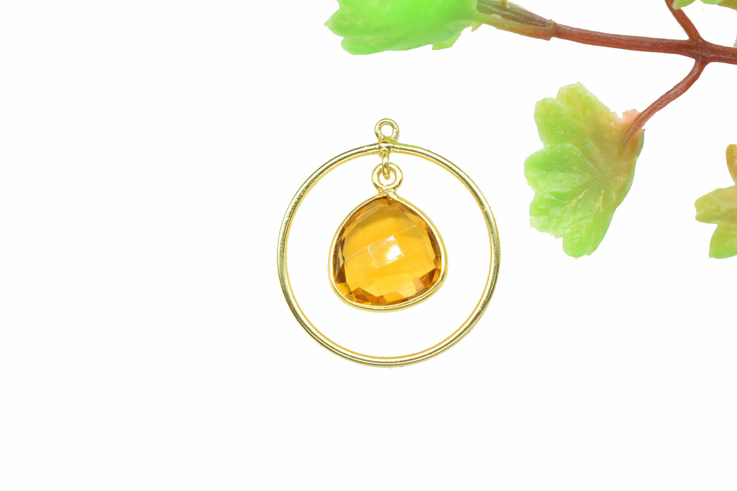 Gemstone Trillion Bezel Pendant,Finding Round,Women Earring,Bridal Earring,Station Link Supply,Gemstone Circle Components,Pendant Jewelry