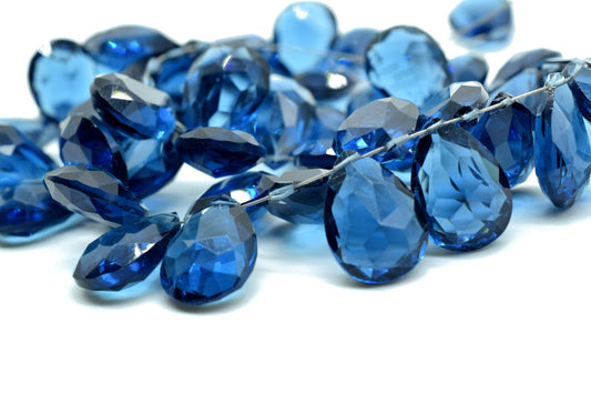 NATURAL TEAL Moss Kyanite 9x13mm Faceted Pear Shape Briolette,Kaynite Briolette pack,Superb Item at Low PriceFinest Quality Briolette,beads