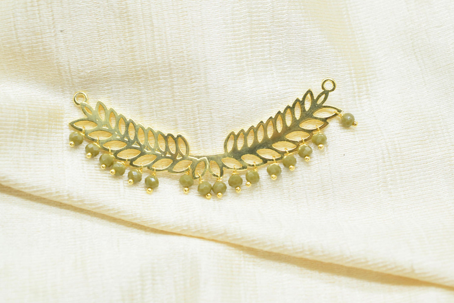 UnaKite Quartz Beads Dangle Charms,Wedding Hair Vine Connectors,Gemstone Leaf Pendant Necklace,Component Leaf Charms,Handmade jewelry,Gift