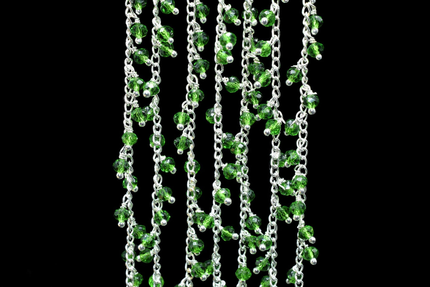 Peridot Cluster Rosary Chain,Peridot Faceted Rosary Chain,Dangling Rosary Chain,Unqiue Rosary,Wire Wrapped Beads Rosary,Beads Rosary Chain