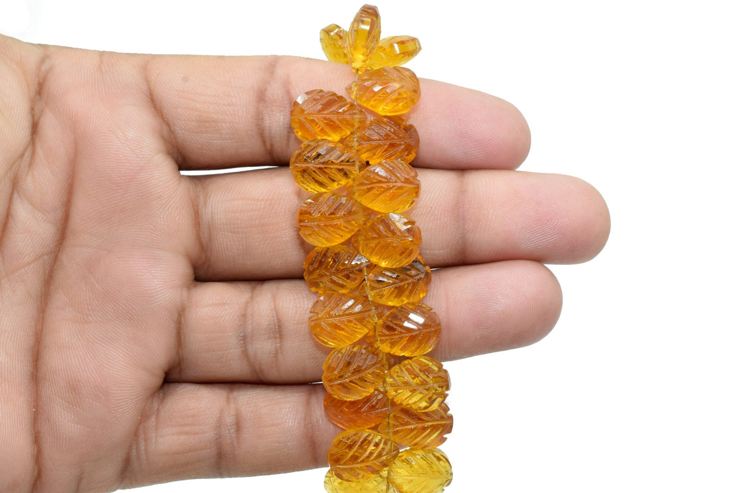 Citrine Carved Leaf Shape Beads,9x13mm Pear Shape Carved Briolettes,Citrine Fancy Teardrop Briolettes,Carved Leaf Beads,Golden Gemstone bead