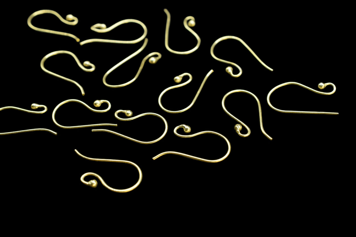 10pcs brass earrings hook , Gold plated Brass Hook Earwire, Brass Earring Earwire,