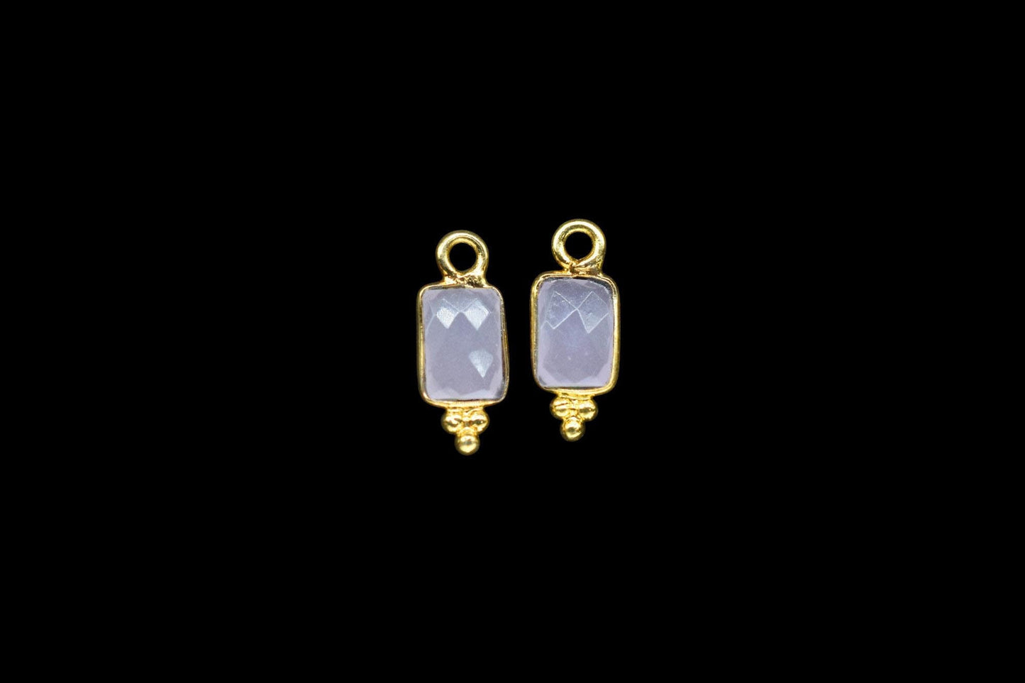 Rose Quartz Charms Pendant/Buguette Shape Pendant/Handmade Pendant/Tiny Pendant/Necklace Connector jewelry/Women Jewelry/B'day Gift