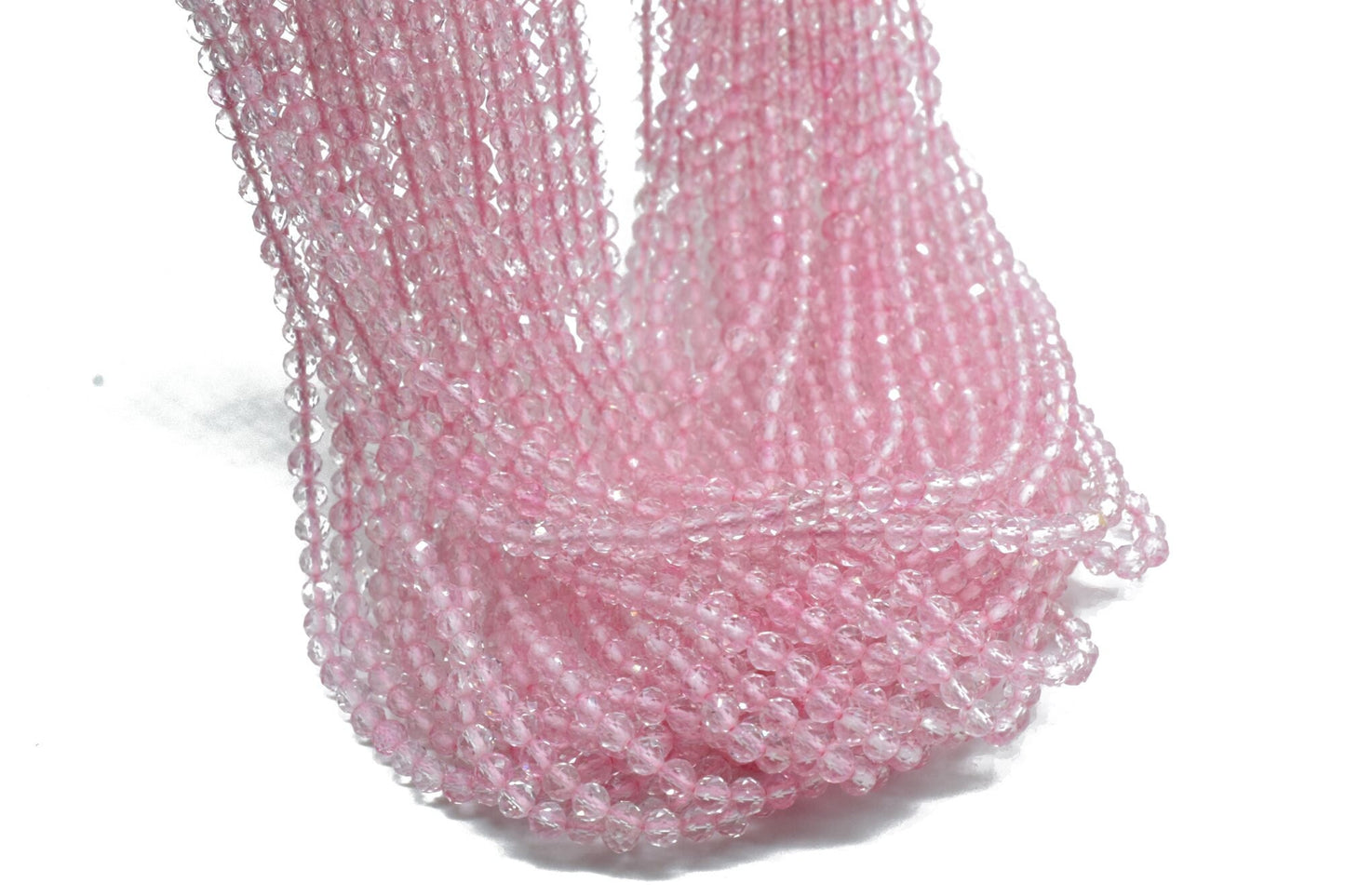 Pink Topaz Coated Faceted beads,Finest Quality beads strand,3.5 mm faceted beads,Rondelle Beads,Pink gemstone beads,Coated Beads