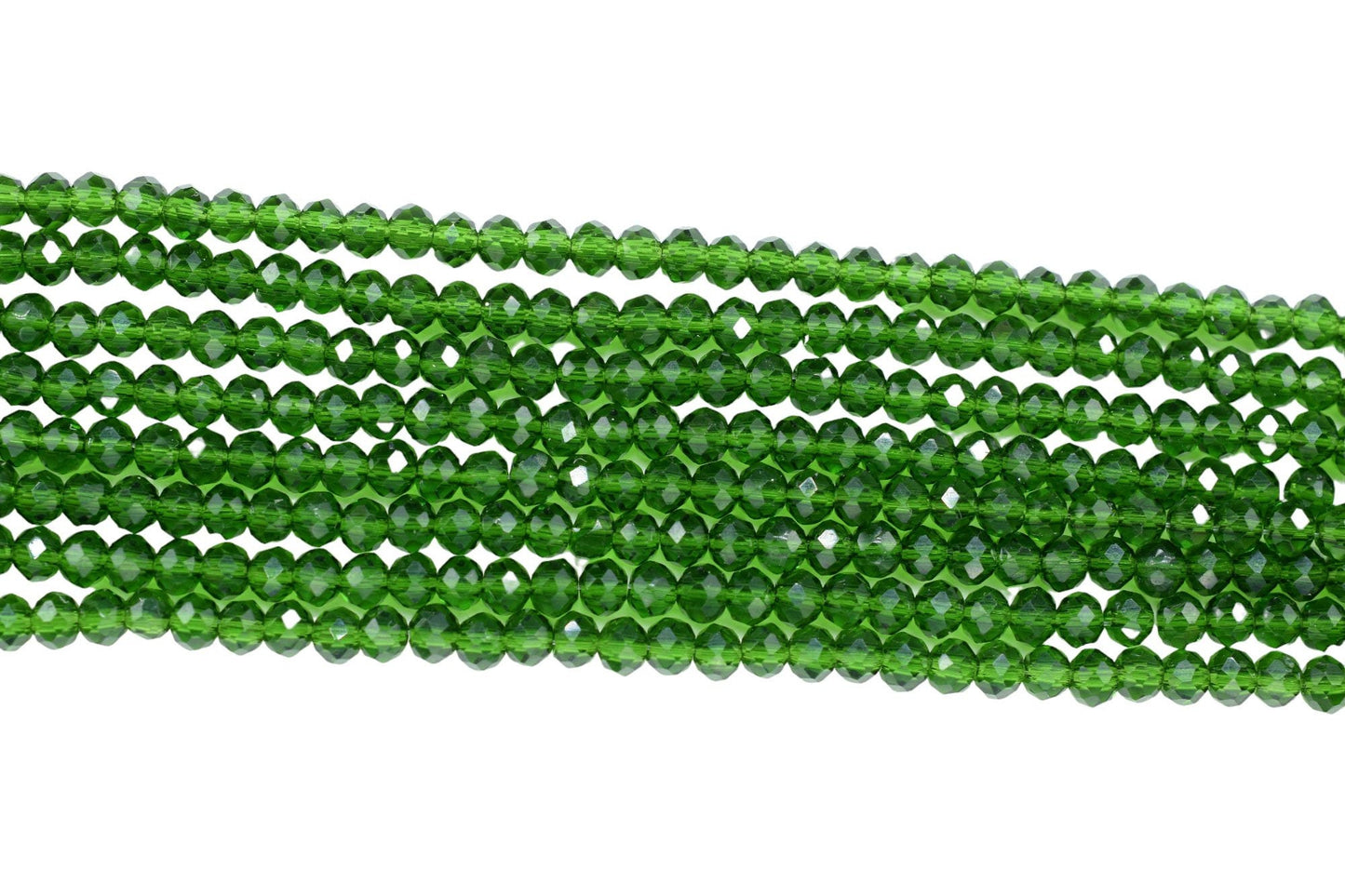 Emerald Quartz Faceted Beads/Loose Stone Beads/JewelryMaking Beads/Emerald Quartz Beads Strand/Rondelle Beads/13 inche beads Strand