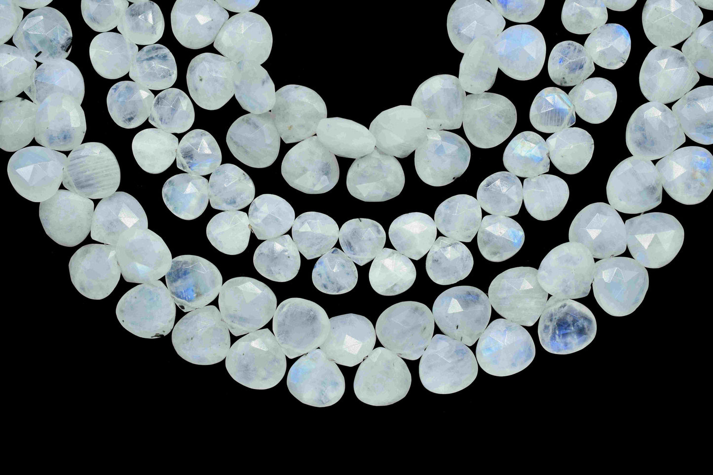 Rainbow Moonstone 10mm Faceted Heart Shape Beads,Moonstone Heart Shape Briolettes,Moonstone Jewelry Bead,Moonstone bead,Moonstone Briolettes