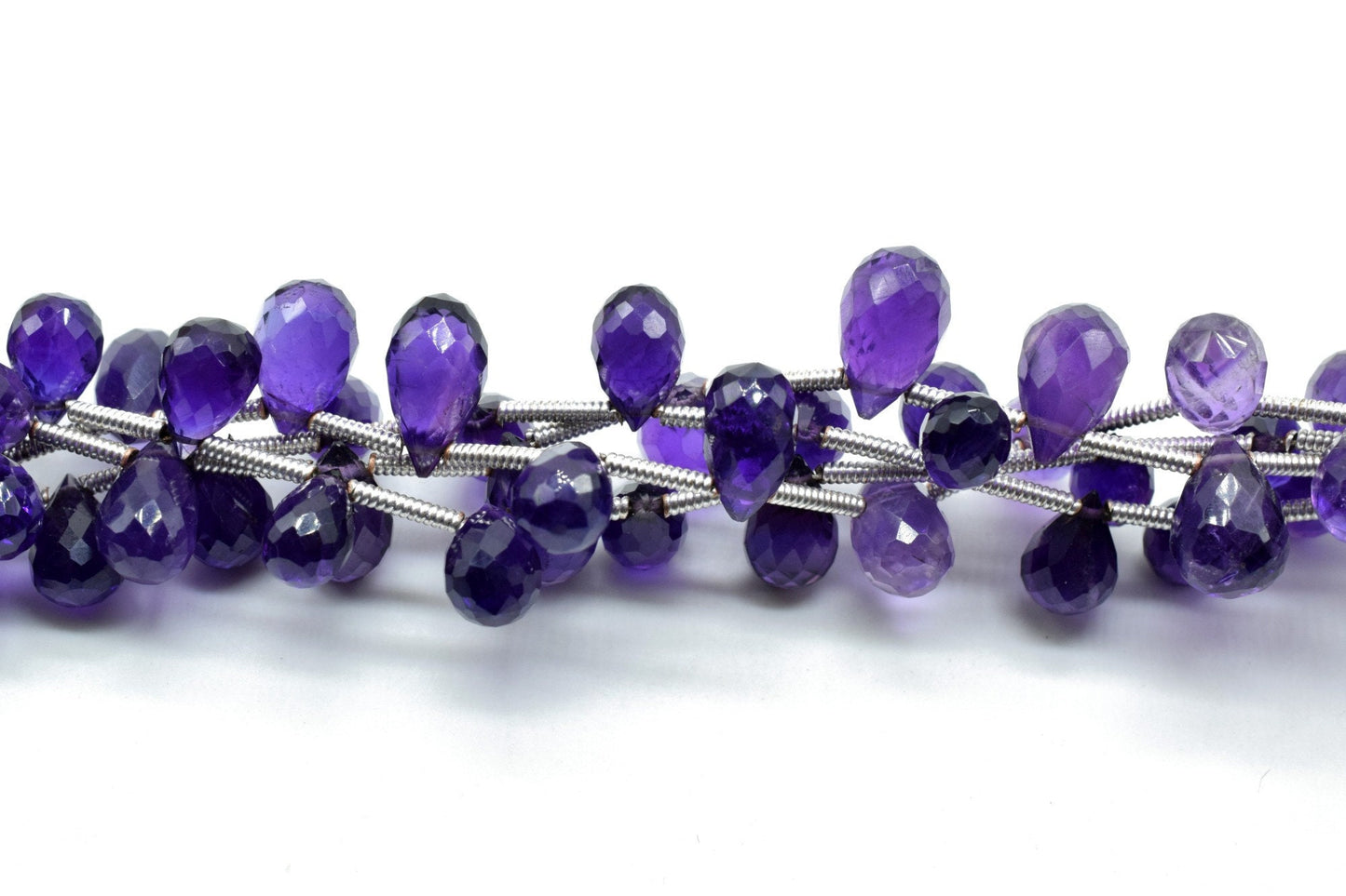 Amethyst Drop Briolettes,Amethyst Drop drilled Briolette,Amethyst briolettes strand,Amethyst Jewelry making beads,Gemstone Drop briolettes