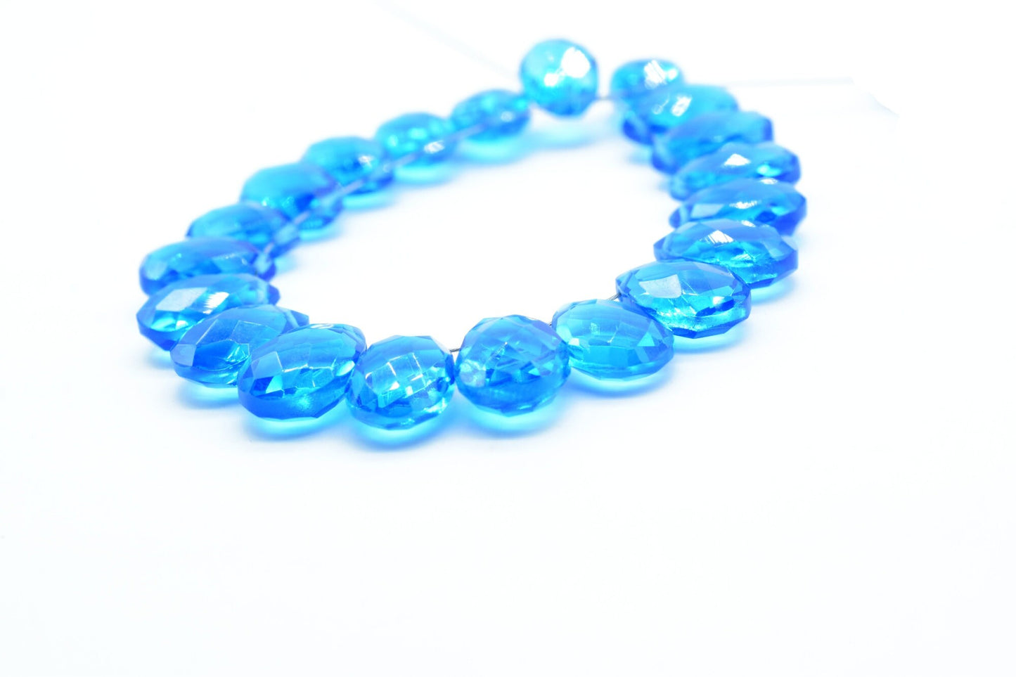 Blue Topaz Faceted Pear Shape Strand,8x12mm Pear Shape Briolettes,Jewelry making pear Shape Beads,Topaz jewelry beads,blue topaz Briolettes