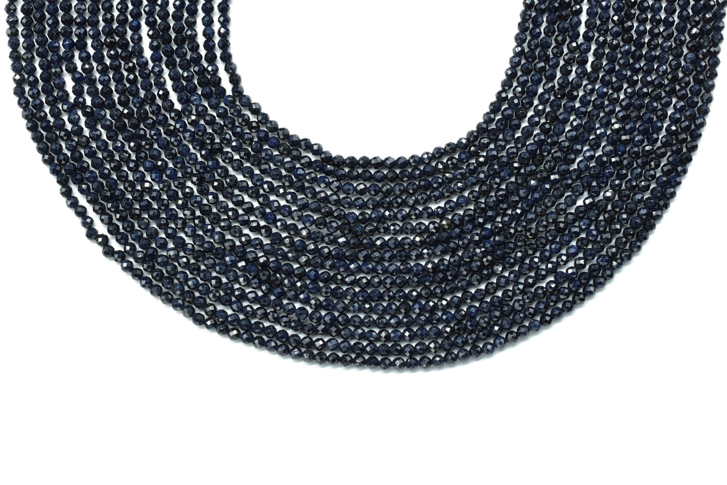Natural Blue Sapphire 2mm Rondelle Micro Faceted Beads,Gemstone Beads Strand,Precious faceted beads,Blue Sapphire Beads Strand Jewelry Gift