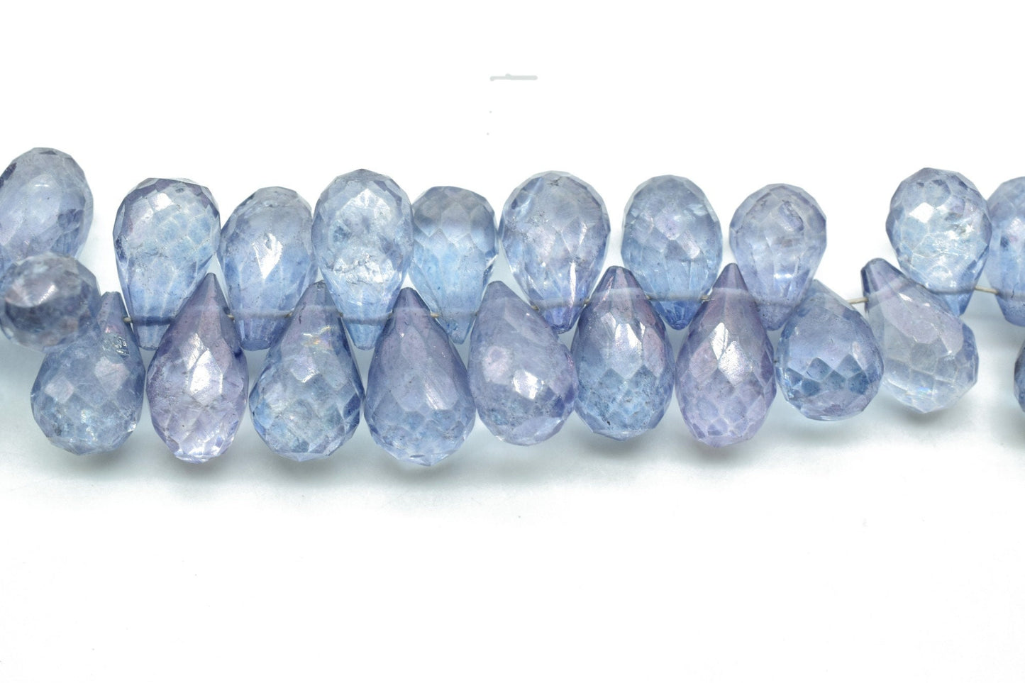 AAA Quality Iolite drop Briolettes,Iolite Beads,Iolite Faceted Pear Briolette,Iolite 8" Strand, wholesale, custom orders, mystic, drilled