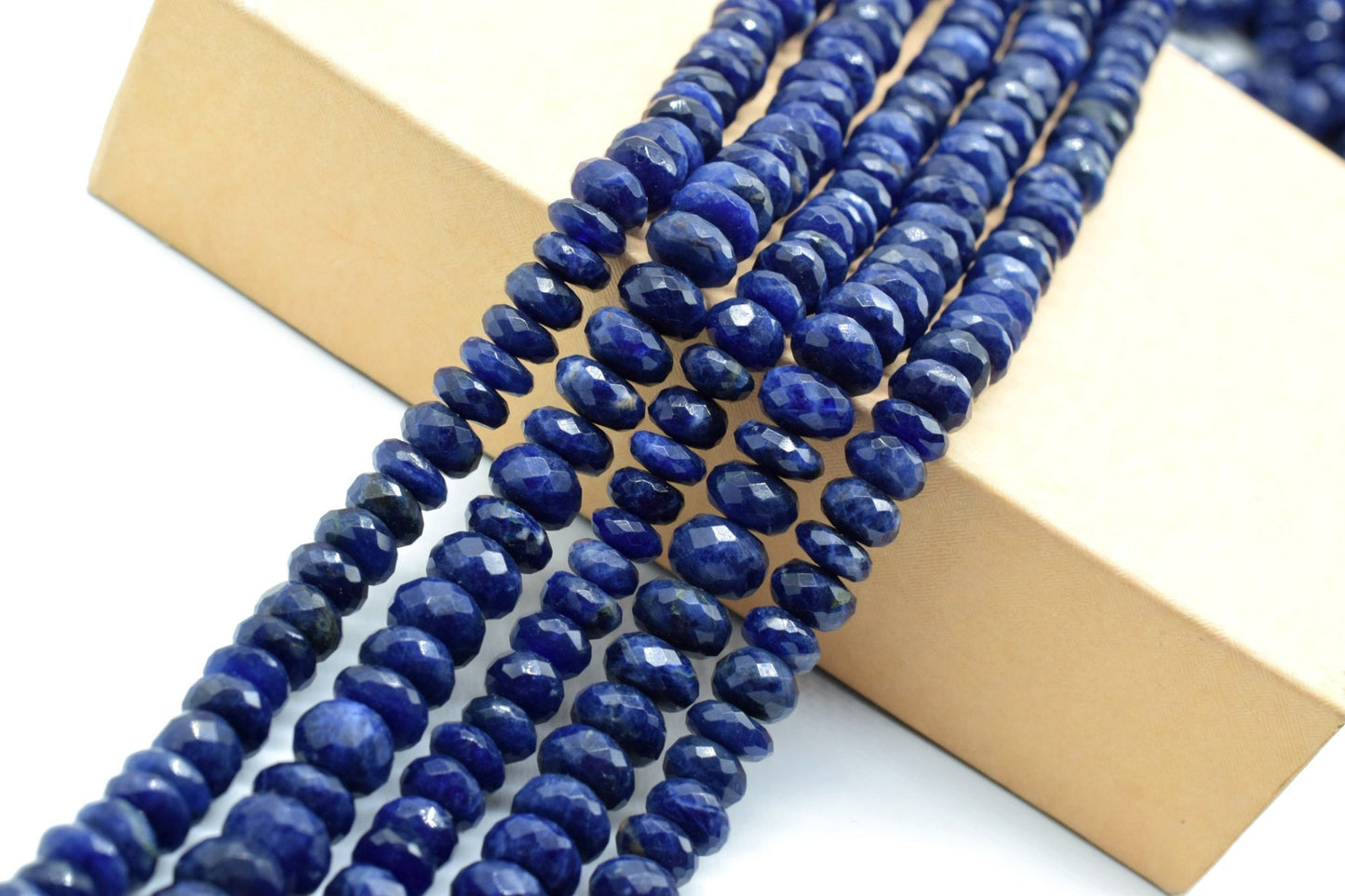 Lapis Lazuli rondelle Beads,8mm to 8.5mm faceted Beads,Dark Blue stone beads,Semi Precious Beads,Lapis Big size bead,fine quality beads,