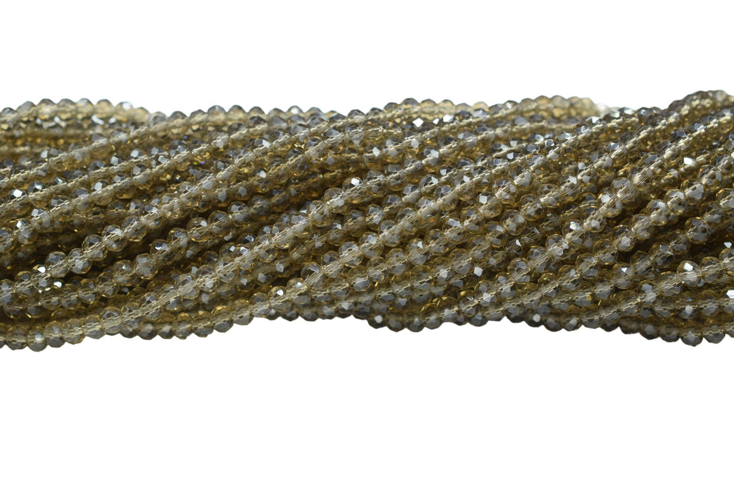 Smokey Quartz Faceted Beads/Loose Stone Beads/JewelryMaking Beads/Smokey Quartz Beads Strand/Rondelle Beads/13 inche beads Strand