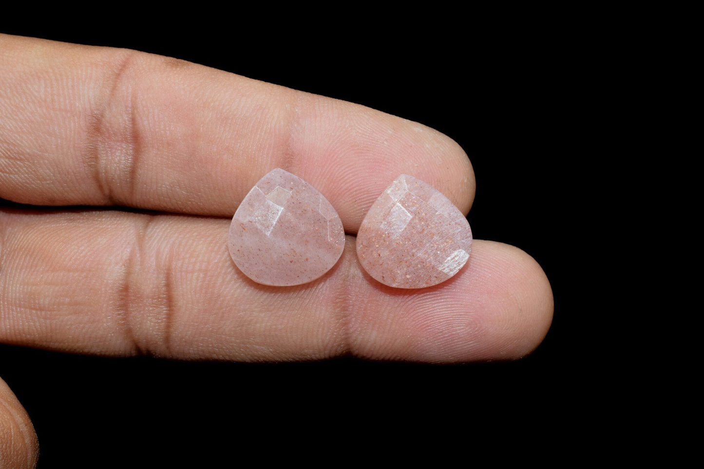 Peach Moonstone Heart 14mm Shape Briolette,Natural Peach Moonstone  faceted Heart  Beads,Beads Strand,Gemstone Beads,loose gemstone beads