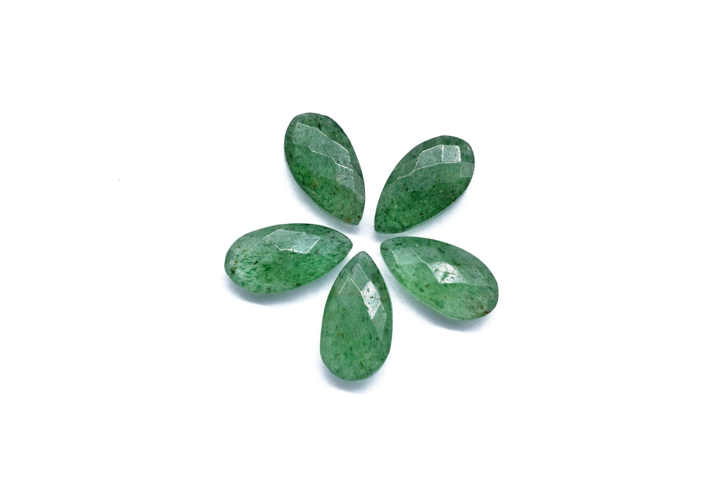 Green Strawberry 8x16mm Faceted Pear Shape Briolettes,Teardrop Beads,Semi-Precious Gemstones Bead,Calibrated Pear Bead,Green Strawberry pear