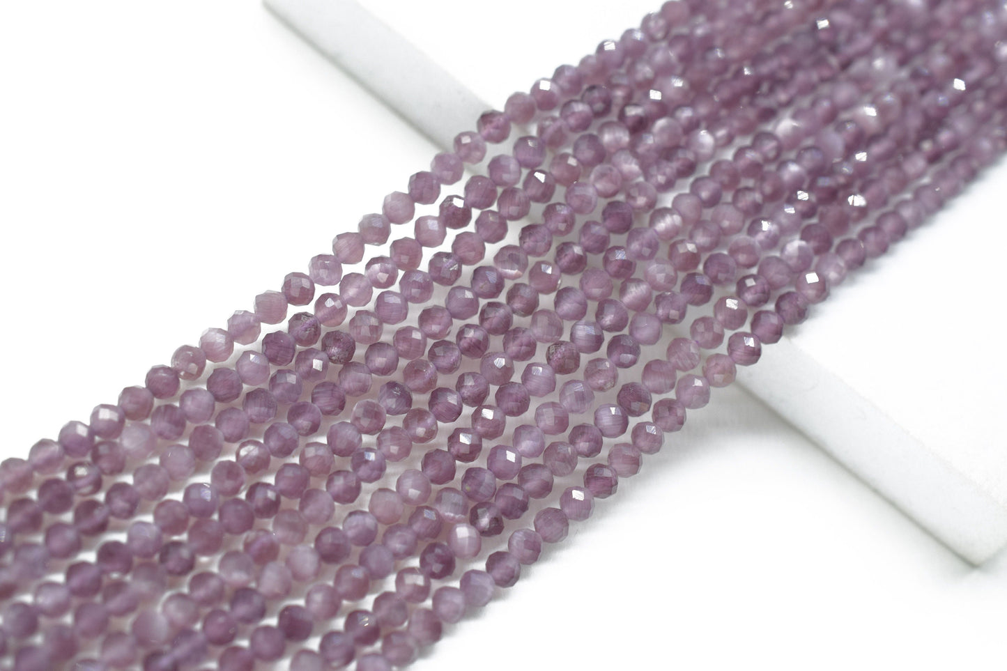 Pink Amethyst AAA Faceted beads/Amethyst Stone Beads/Rondelle Beads/Jewerly Making Beads/Micro Cut Beads/Loose Gemstone Beads/Wholesale Bead