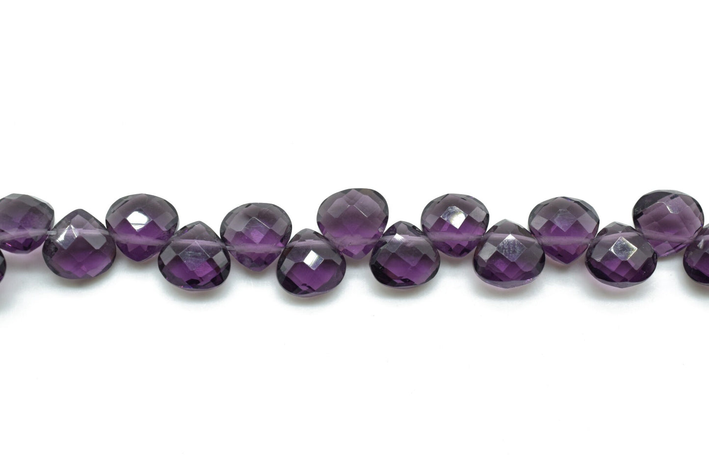 Amethyst Heart shape 6mm Briolettes,Amethyst drilled Briolette,February Birthstone briolettes,Purple Amethyst Quartz briolettes,Amethyst