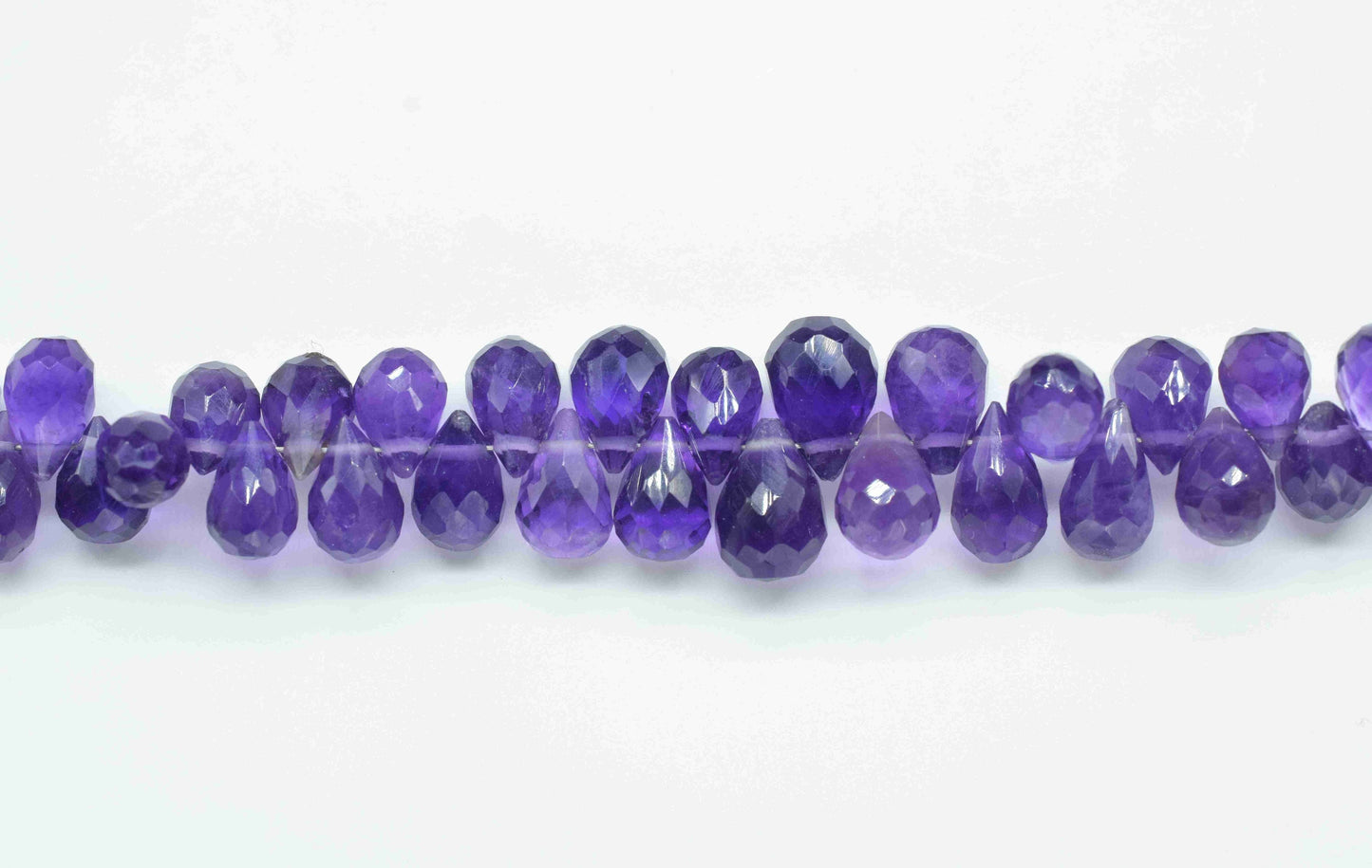 Amethyst Drops Faceted Briolettes,Gemstone Drops Beads Necklace,Strand Beads jewelry,Handmade Station Link,drop for earring,loose Beads Gift