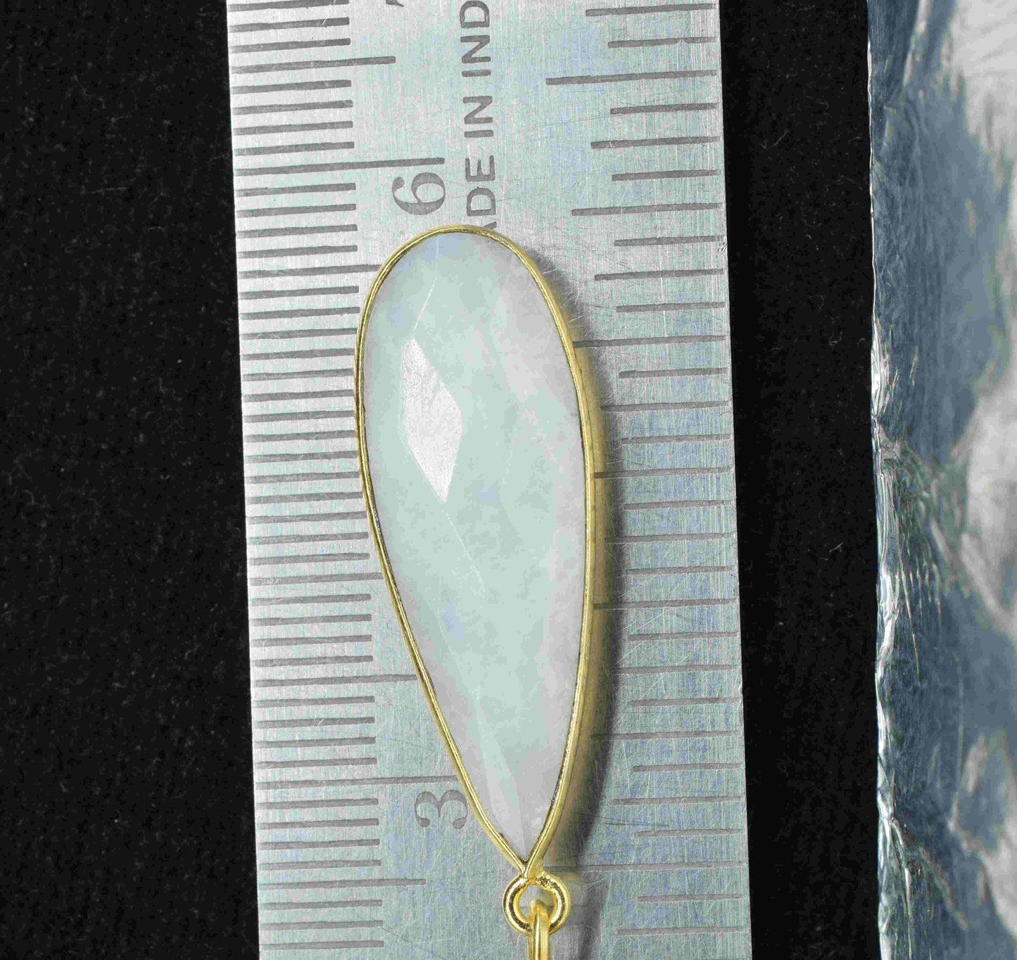 Rainbow Dangle pendant Charms,Multi Gemstone Dangle Earring,Blue sapphire pendant Connectors,Handmade Station Bezel Link,Component Jewelry