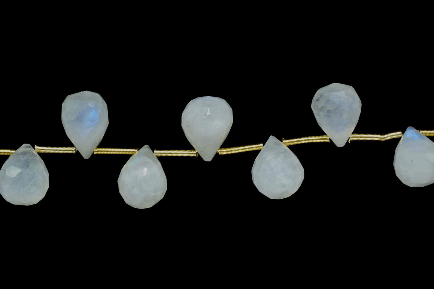Natural Rainbow Moonstone 10x13mm Drop Briolettes,Calibrated Gemstone,Faceted Pear Briolettes,Moonstone Bead,Drops Shape Jewelry Making,Gift