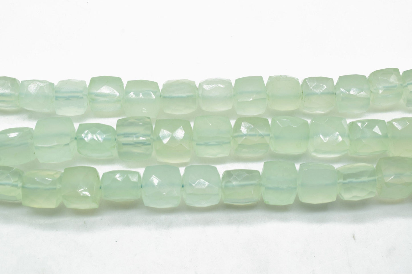 Natural Prehnite faceted Cube Gemstone Beads,Superfine Prehnite Box Bead Size 8MM,Prehnite Beads, 3D Cube Box 8" strand,Prehnite jewelry